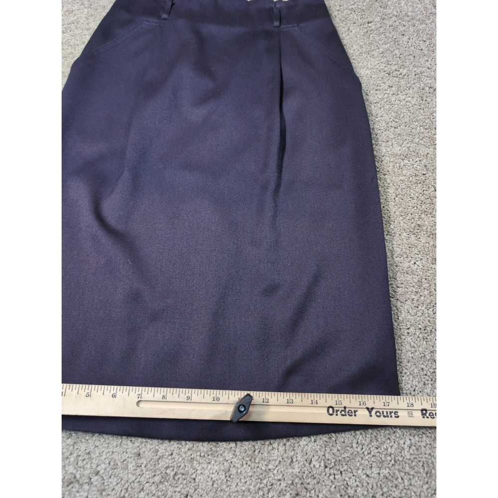 Autograph American Clothing Womens Navy Blue Skirt Size 9 10 Knee Length Pencil - Picture 4 of 8